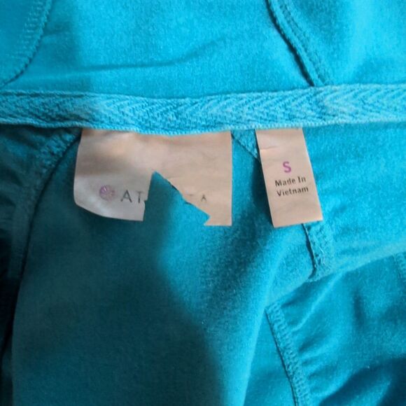 Athleta Half Mile Reflective Hoodie Women’s Small Blue Full Zip Running Jacket - Picture 4 of 11